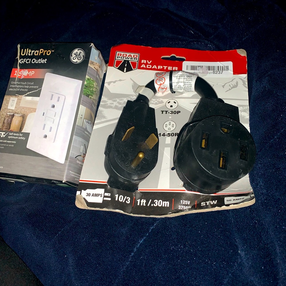 Ultrapro GFCI outlet 15 amp and Rv adapter